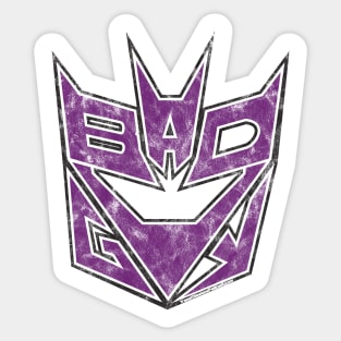 Bad Guy Logo (distressed) Sticker